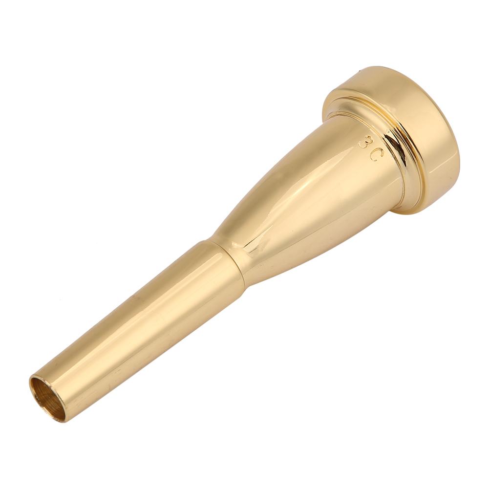 Trumpet Mouthpiece for 3C Size Musical Instrument Accessory(Gold)