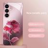 Marble Rose Glass Phone Case for Samsung S21/S22+/S24 Ultra/S25 FE