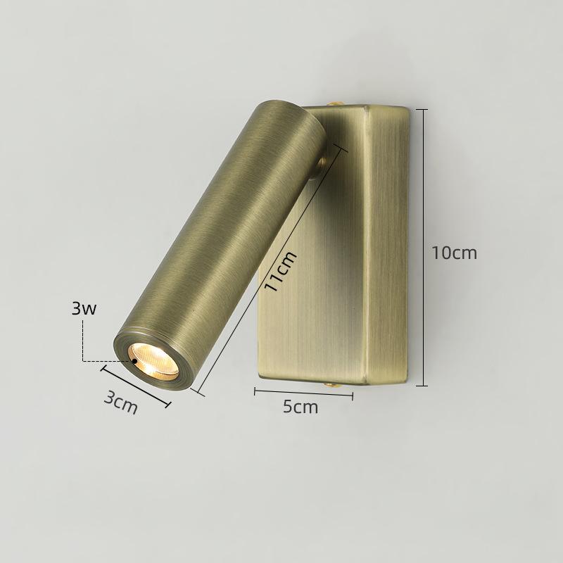 Modern 3W LED Bedside Lamp Wall Spotlight For Corridor Bedroom Hotel Night Book Study Reading Lamp Adjustable Rotate Wall Light