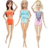 3x Doll Swimwear Swimsuits One-piece Bikini Beach Bathing Clothes Accessories for Barbie Doll Toy