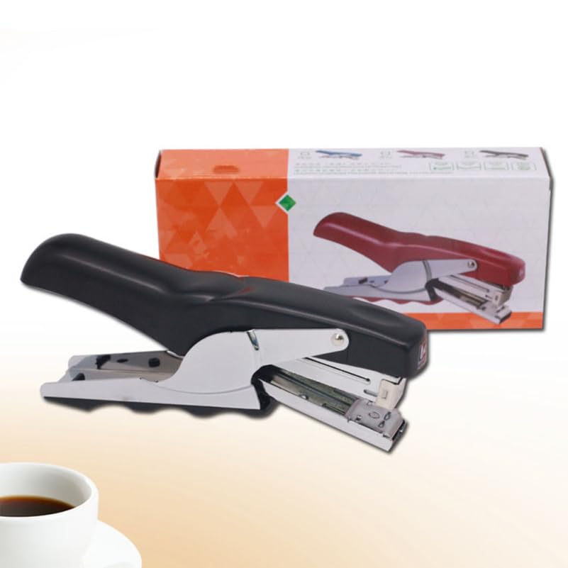 EXCEART Nadeloser Tacker mit Zange, Handgriff-Typ, Metall, Leicht 224g, Kompaktes Design, Büromaterial für Schulen und Büros, 6,8x3,0x1,3