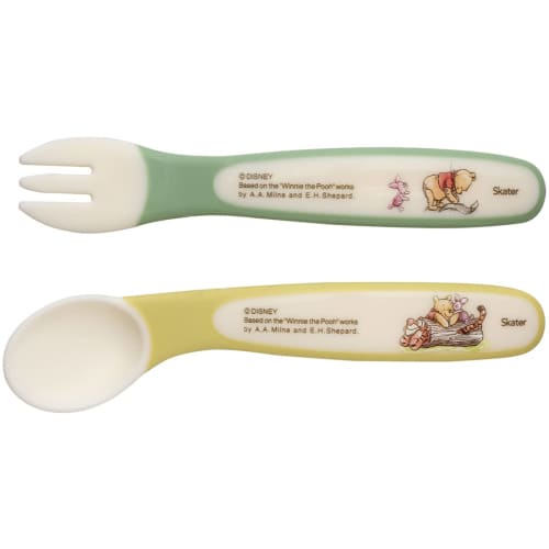 Skater Children's Spoon and Fork Set, Disney Winnie the Pooh Picnic, 12cm, SFB2