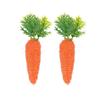 4pcs Miniature Size Easter Decoration Artificial Carrot Decorative Piece Tray Decoration Cute Style Simulation Design Home Decor