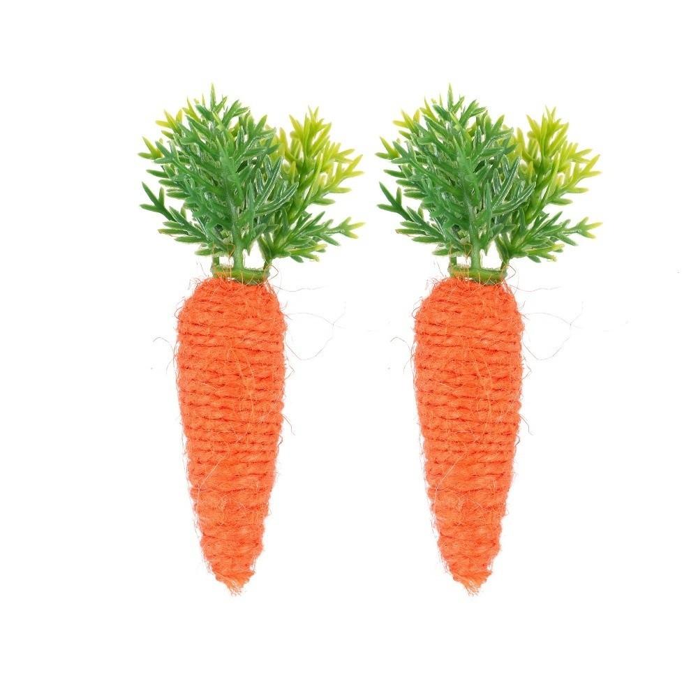 4pcs Miniature Size Easter Decoration Artificial Carrot Decorative Piece Tray Decoration Cute Style Simulation Design Home Decor