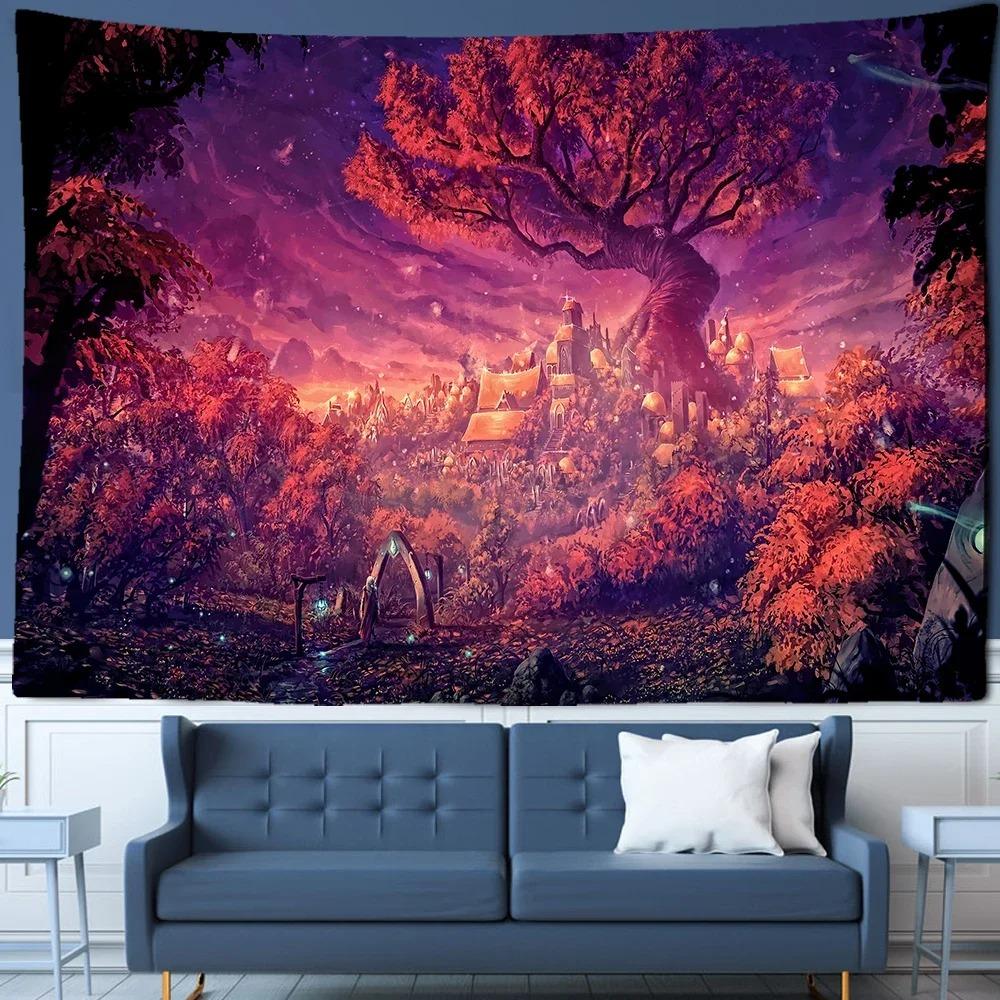 Starry Sky Landscape Wall Decoration Tapestry Home Living Room Tapestry