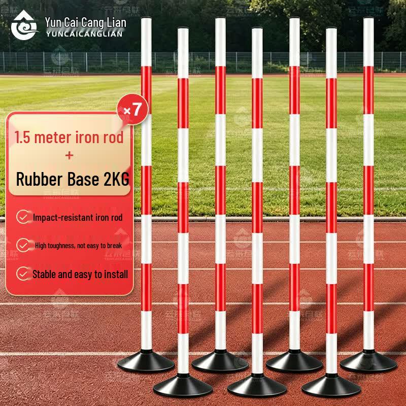 Agility Training Obstacle Poles with Rubber Bases