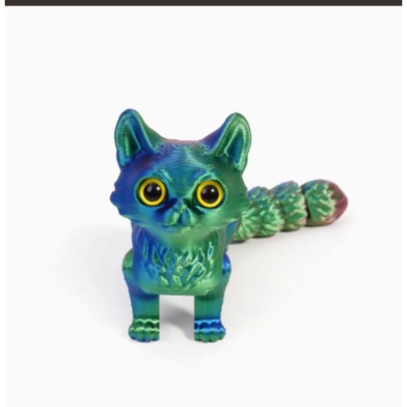 3D Printing Cute Little Cat Tail Joint Movable Children's Gift Toy Model Car Decoration