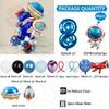 Astronaut Rocket Balloon Blue Space Theme 32inch Number Balloon Set Birthday Party Decoration Children's Baptismal Balloon Gifts