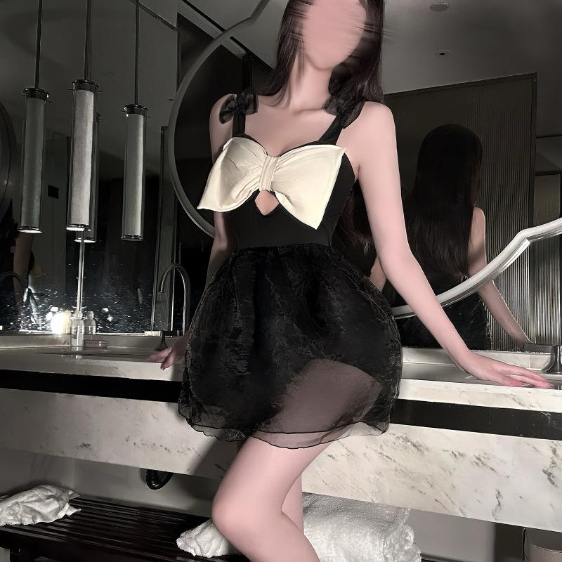 Sex underwear skirt one-piece swimsuit fairy fan belly bath hot spring vacation swimsuit