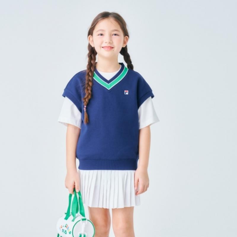 [fila Kids] Waffen Pleated Skirt  Fk2skf1201f Owh  q0zFk2skf1201fOwh