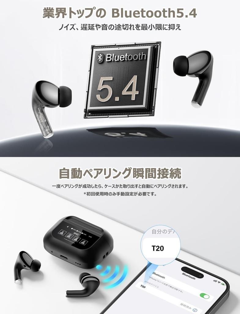 Wireless Bluetooth Earphones for 2025 Touchscreen with Bluetooth IPX7 Noise Up to 48 Hours of Automatic ENC HiFi Sound Compact and Compatible with and