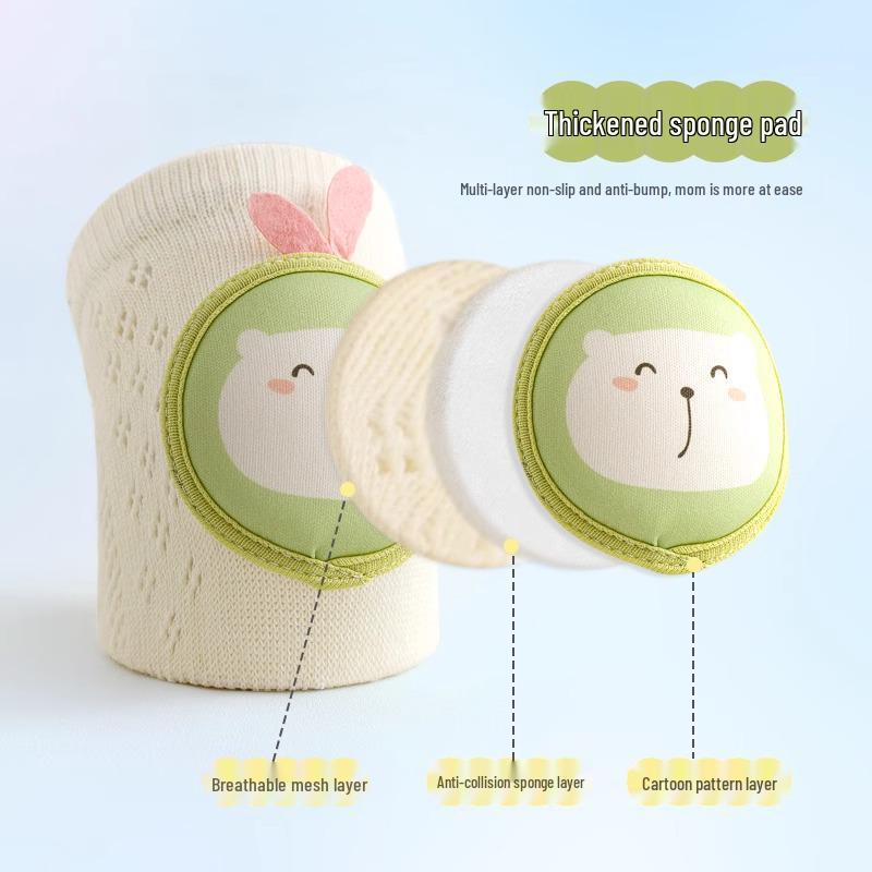 Summer Thin Baby Knee Pads for Crawling and Walking - Breathable Anti-Fall Protective Sleeves for Kids