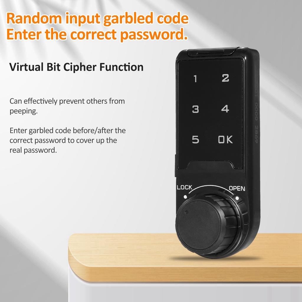 T9 Intelligent Touch Screen Combination Lock Plastic Panel Combination Lock Drawer Combination Lock Locker Lock