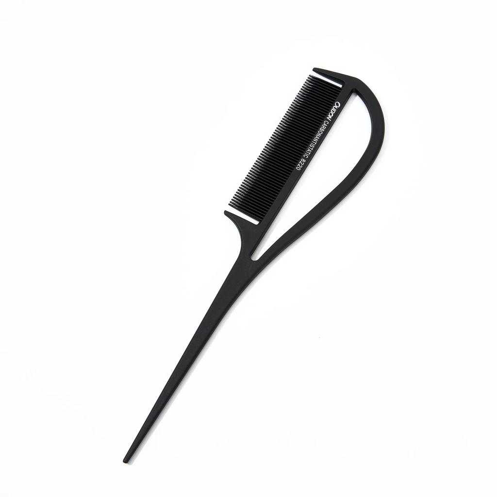 Black Professional Hair Brush Hard Carbon Cutting Comb Heat Resistant Salon Hair Brushes Barber Pin Tail Antistatic Combs Men