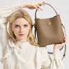 Damen Handtasche aus Vollnarbenleder Damen Große Kapazität Eimer Tasche Rindsleder Echtes Leder Weiche Tragetasche Umhängetasche