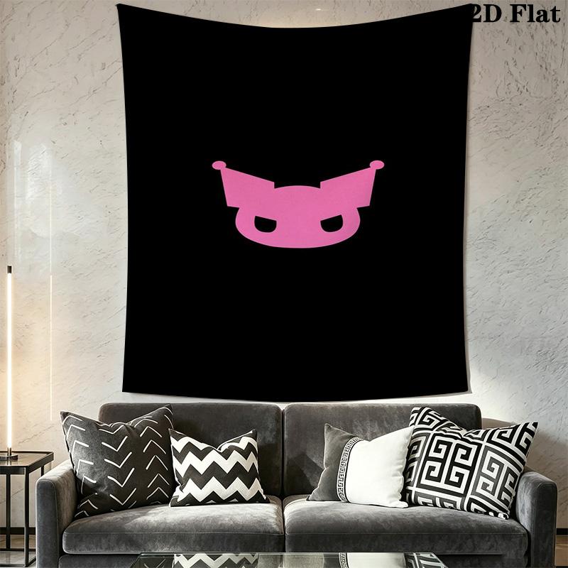 Kuromi Purple Berry Cute Print Tapestry Wallmounted Background Cloth Wall Decoration Home Decor Homestay Soft Decoration Tapestry