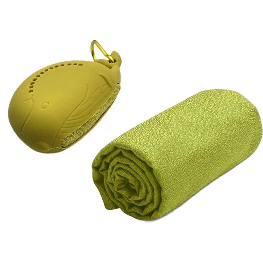 

Mini Quick Dry Fitness Cool Towel Silica Gel Quick Drying Towel Portable Towel Silicone Bag Summer зелений