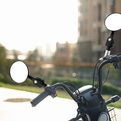 Scooter Mirrors 360 Degree Adjustable View Parts 2-piece Motorcycle Bar End Mirrors For Cycling Biking Motorcycling ATV Riding