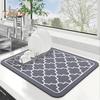 Dish Drying Mat Large Absorbent Draining Mat for Kitchen Counter Multi-Functional Coffee Bathroom Mat