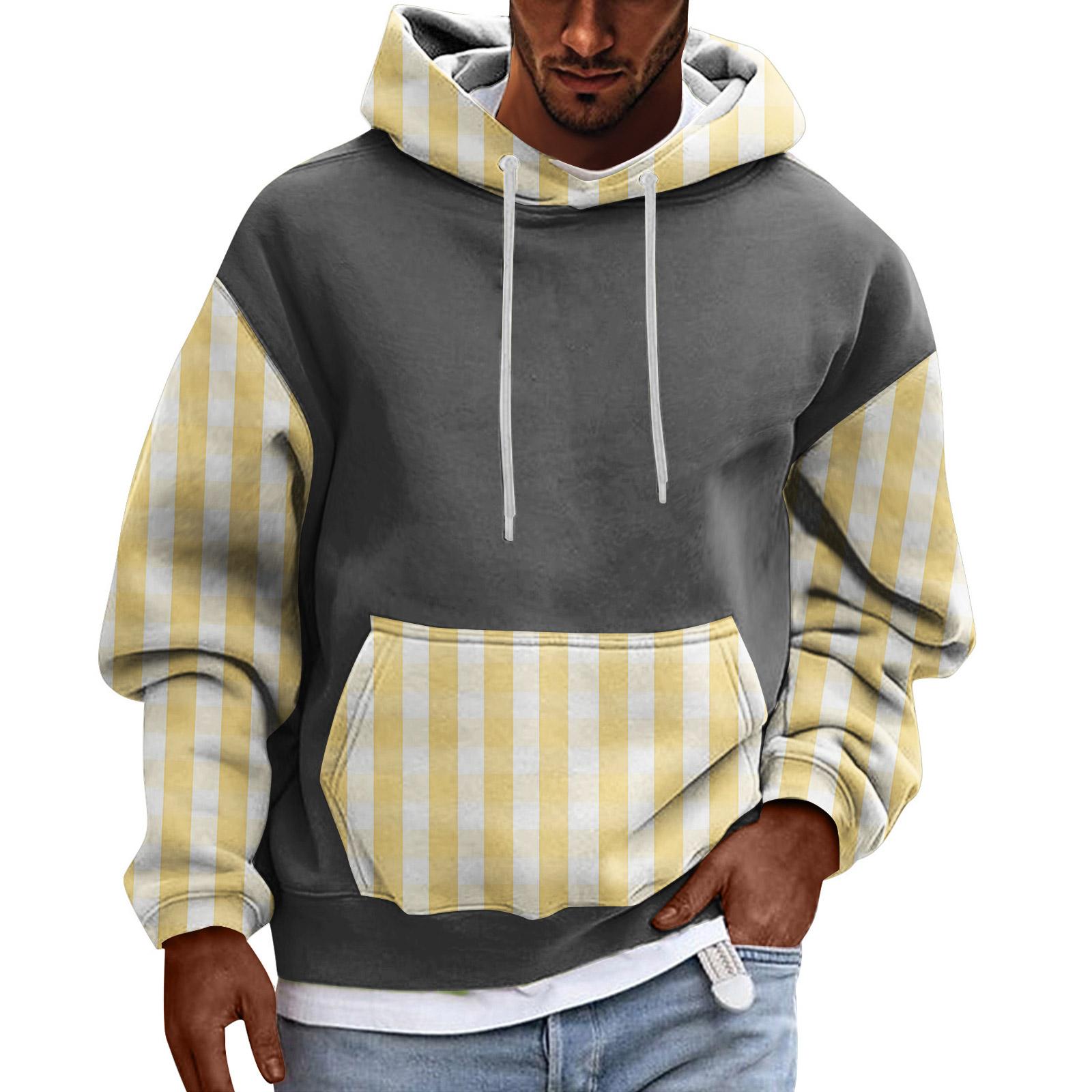 

Спортивный костюм с капюшоном, унисекс, одежда для бега, пуловер с длинными рукавами, толстовка с капюшоном XL жёлтый