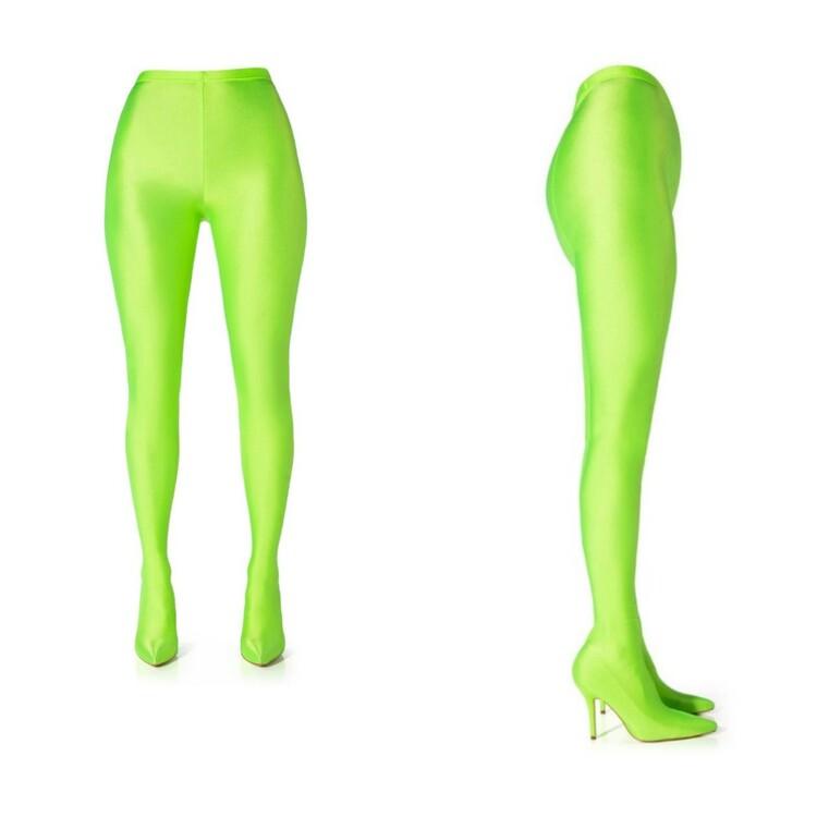 Fashion New Elastic Cloth Jumpsuit Pants Boots Women's Racing Party Trendy Sexy Steel Pipe Dance Pants Boots High-heel 10cm Size 34-46