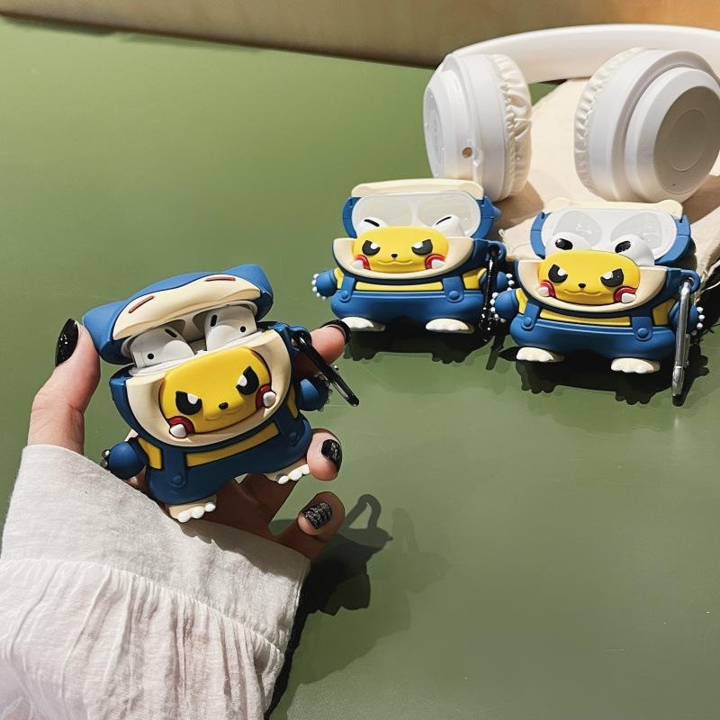 Pikachu Beast Suitable Apple Airpods Protective Case Pro2 2nd and 3rd Generation Pok é mon Wireless Bluetooth Earphone Case