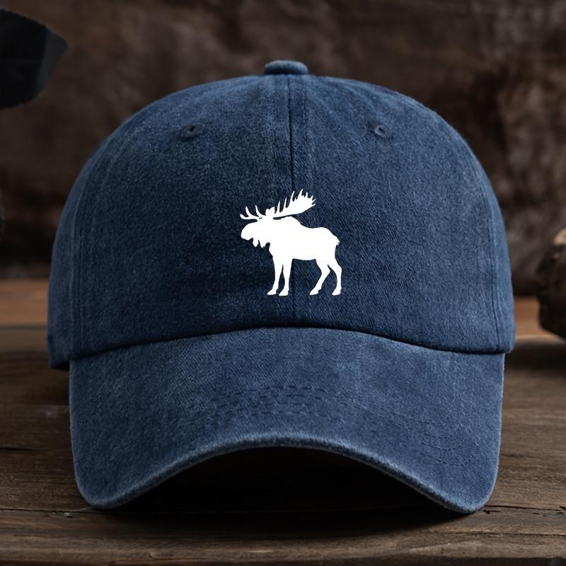 Fun Elk Print Baseball Hat Unisex Outdoor Fashion Versatile Peaked Hat Trend