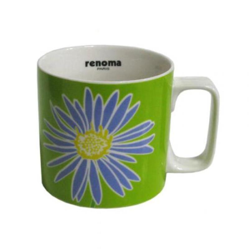 1 Minimal Blue Flower Pattern Mug