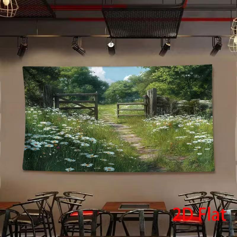 2D Spring Meadow Backdrop for Outdoor & Nature Themed Photoshoot