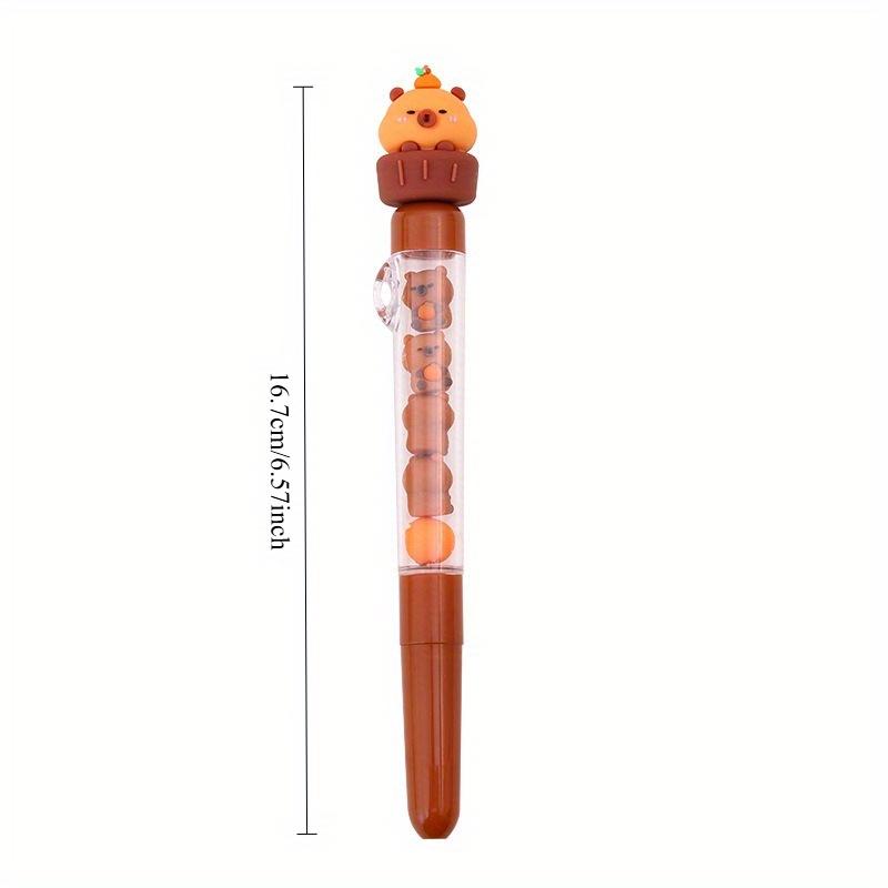 36pcs Capybara Beaded Gel Pen Capybara Clothing Modeling 0.5mm Black Ink Press Pen Students Friend Gift - Creative and Fun Pen Set