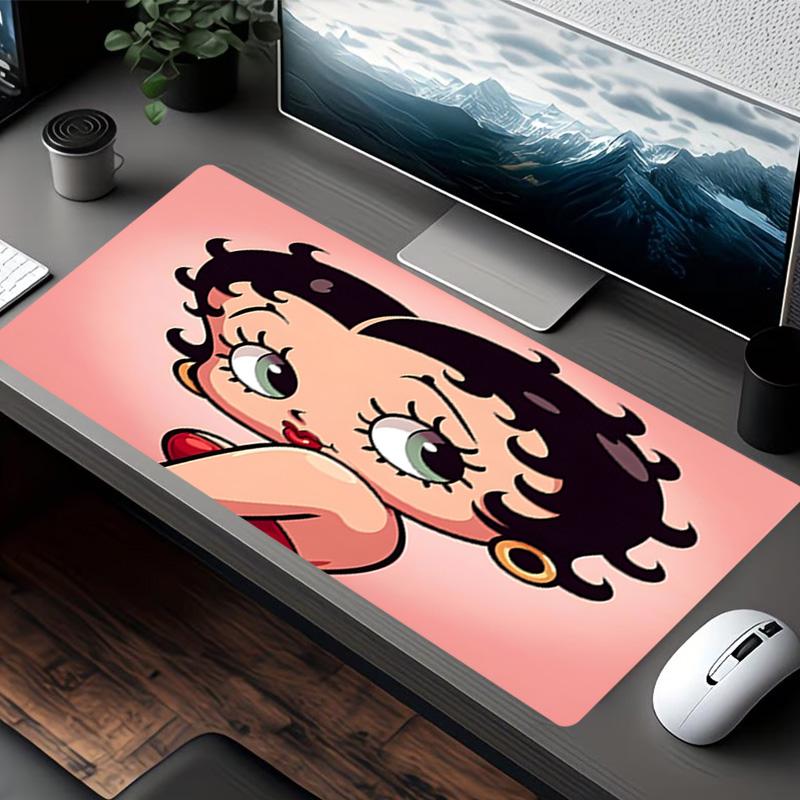 Betty Boop Print Mouse Pad, for Keyboard Pad Laptop PC Mat for Office Home Use, Desk Decor, Perfect Birthday Gift for Gamers