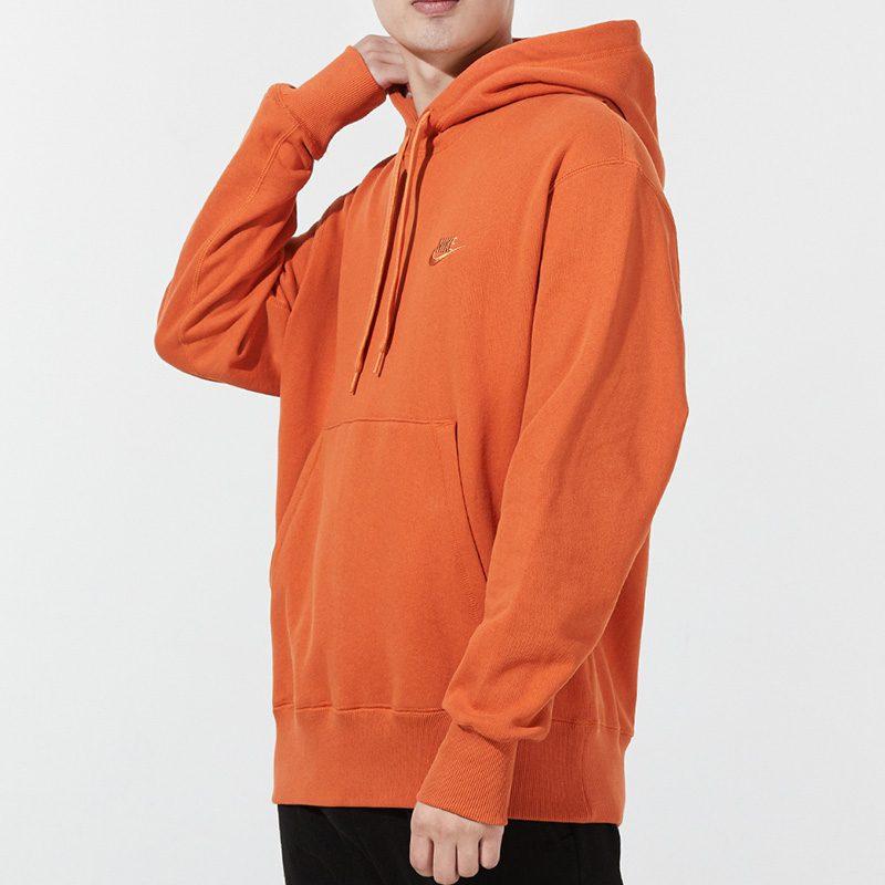 Nike Sweatshirts Men's Orange Red Hooded Moderate Regular DA0024-881