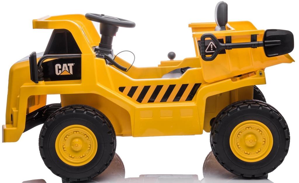 Battery Powered Ride-On Toy Tipper Electric Drive Cat Yellow Sun Baby