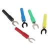 10pcs Fork Spade Wire Connectors PVC Brass Material Maximum.10A 6mm 0.2in Y Type 4mm 0.2in Hole U Type Banana Plug