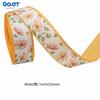 High End Double-sided Printed Floral Print Contrasting Satin Ribbon Handmade Bow Hair Accessory Ribbon Gift