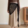 Shell Triangle Hip Scarf Solid Color Waist Belt Fashion Crochet Short Skirt Wrap  Daily