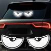 2pcs Funny Eyes Car Motorcycle Stickers Helmet Fairing Rear Window Decoration Decal Electric Car Motorcycle Reflective Stickers