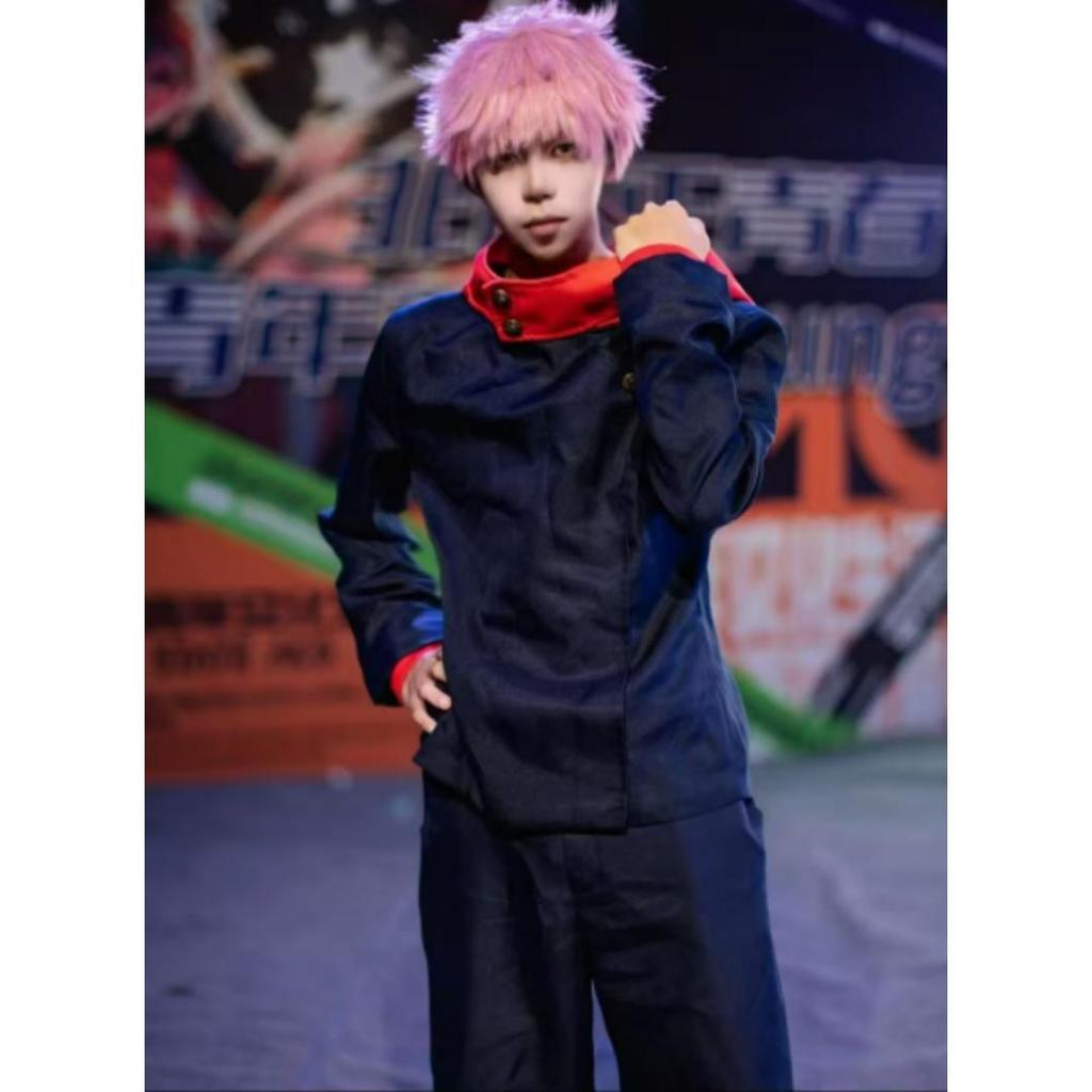 Anime Tokyo Itadori Yuji Cosplay Costume Jujutsu Kaisen Outfit Full Set for Halloween Party