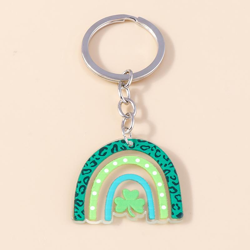 Colorful Rainbow Keychain Smile Cloud Key Rings Resin Key Chains for Women Girls Handbag Gift Jewelry Accessories