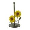 Kitchen Paper Towel Rack Vertical No-Drill Holder with Weighted Base Sunflower Design Dispenser for Kitchen Bathroom
