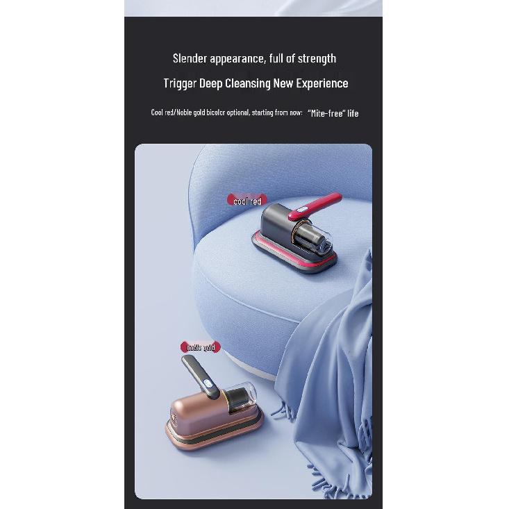Rechargeable German UV Mite Vacuum Cleaner with Strong Suction for Beds