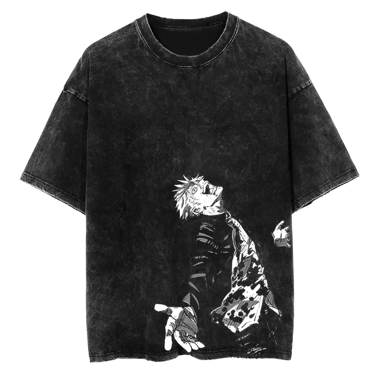 

Anime YuYu Hakusho Washed Vintage Tshirt Men Women Casual New Hip Hop Streetwear Cotton Loose Yk Short Sleeve Harajuku Tshirt L