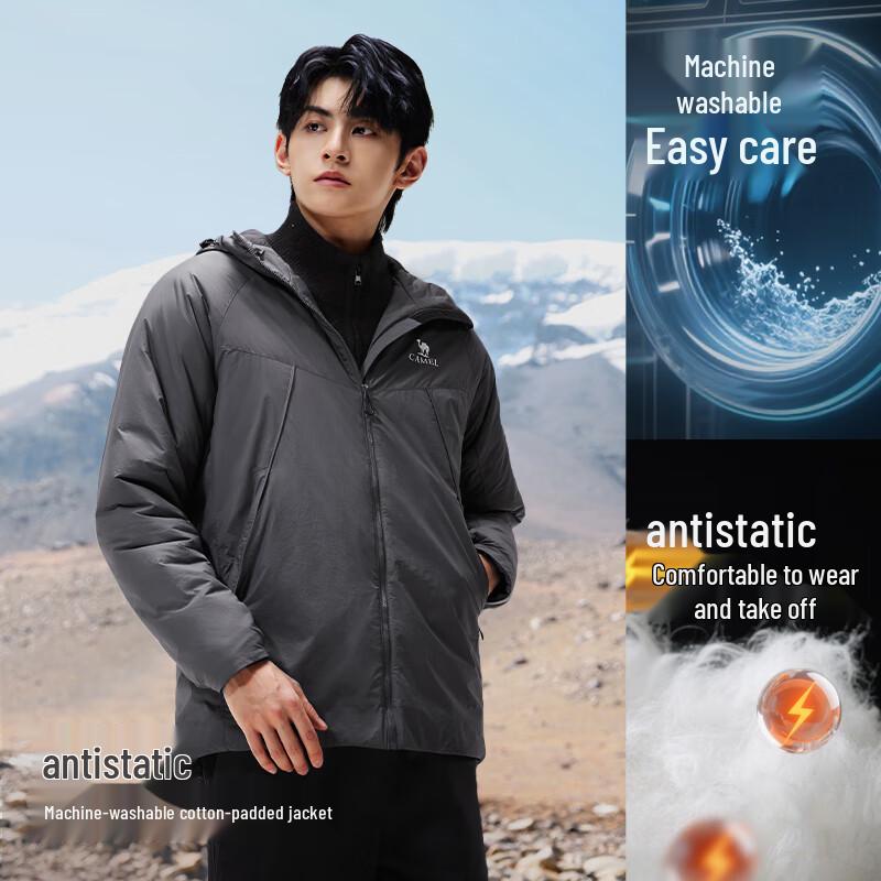 Camel Men's Primaloft Gold 60g Hooded Padded Jacket