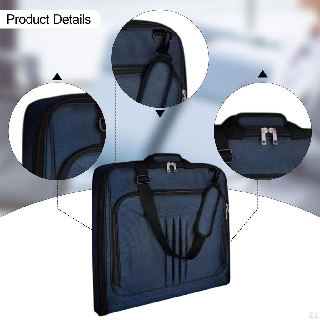 Travel Garment Bag with Shoulder Strap Foldable Carry on for Weekender Business