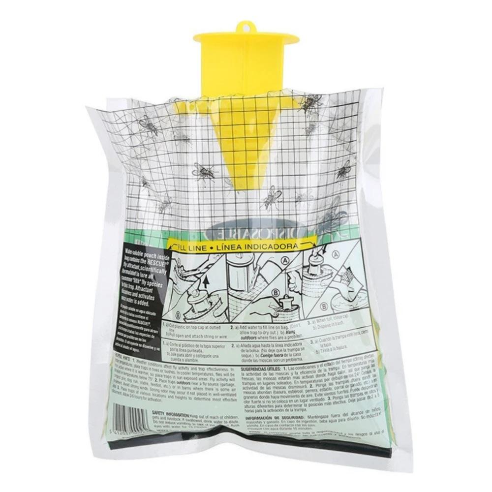 1-10 Pezzi Sacchetti Cattura Mosche Trappola per Mosche Appesa Efficace Trappola per Zanzare Cattura Usa e Getta Non Tossico Innocuo Forniture per Casa Giardino