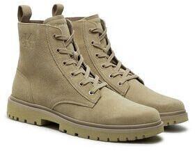 Calvin Klein Замшевые сапоги на шнуровке YM0YM01070 бежевый