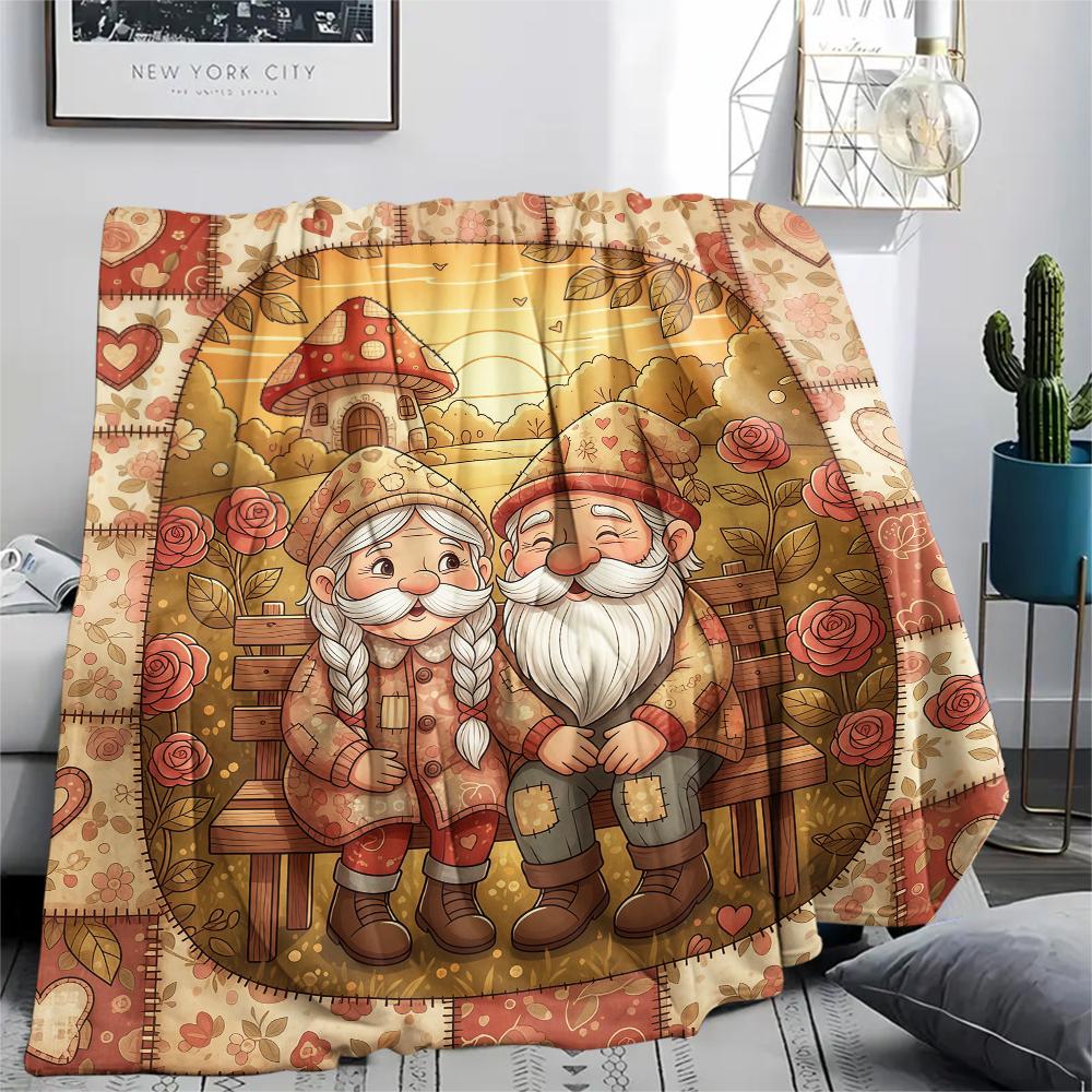 1 Stück Valentinstag Druck Flanelldecke, Hohe Qualität, Bequem für Alle Jahreszeiten, Heimdekoration, Perfekt für Weihnachten, Geburtstagsgeschenk