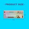 ABS Cord Computer Keyboards RGBs Lighting 97Key Compact Layout Volumes Control Knob For Gamers And Professionals