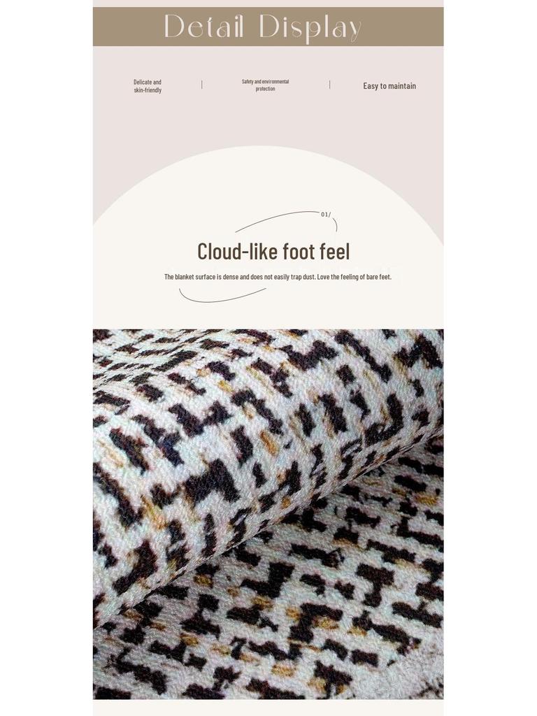 Round Flannel Modern Rug for Living Room, Study, or Bedroom - Perfect for Sofa, Coffee Table, Chair Pad, or Bedside Mat