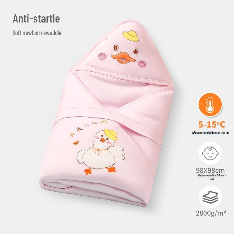 Thickened Cotton Swaddle Blanket for Newborns - Cozy Outdoor & Delivery Room Use